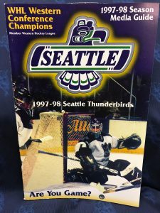 1997-1998 WHL Seattle Thunderbirds Media Guide. Patrick Marleau.