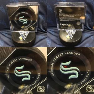 2021 Seattle Kracken Official NHL Game Puck. With Case.