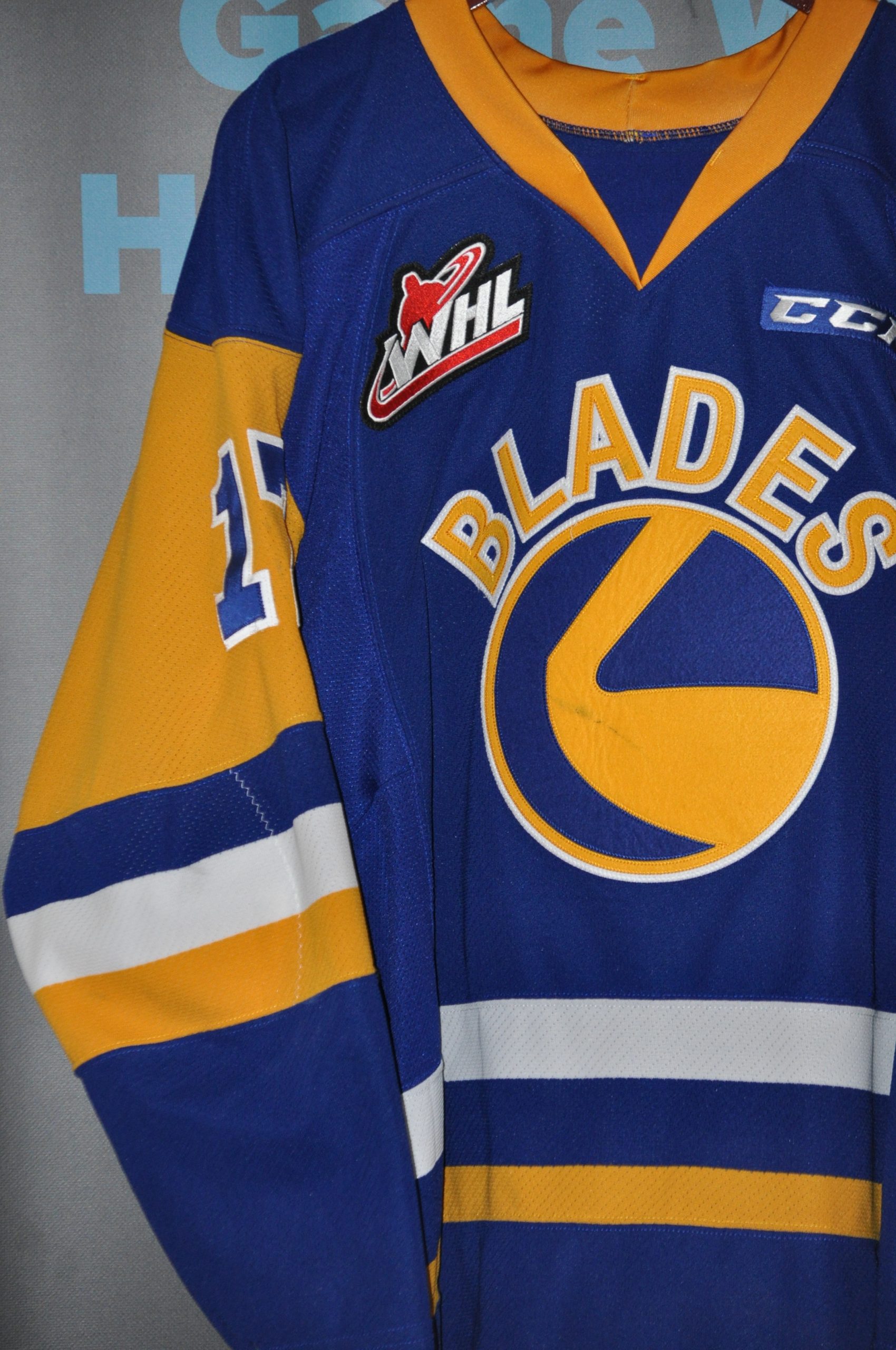 201819 WHL Saskatoon Blades 17 Eric Florchuk Game Worn jersey. CCM