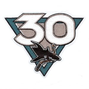 2021 San Jose Sharks 30th Anniversary patch.