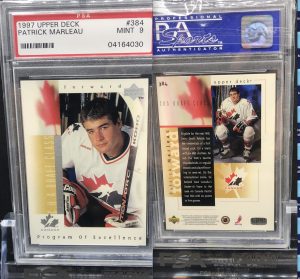 Looking to buy/Trade for PSA 9-10 1997 UD #384 Patrick Marleau Rookie Cards. Please send me a message if you can help me out. Thank you for looking!