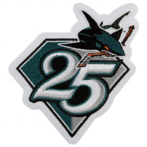 2015 San Jose Sharks 25th Anniversary Hockey jersey patch.
