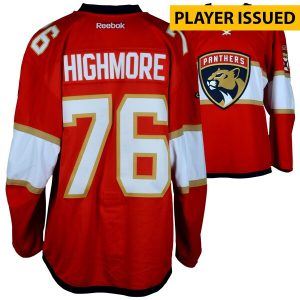 2016-17 Florida Panthers Matthew Highmore Team Issued jersey. Size 56