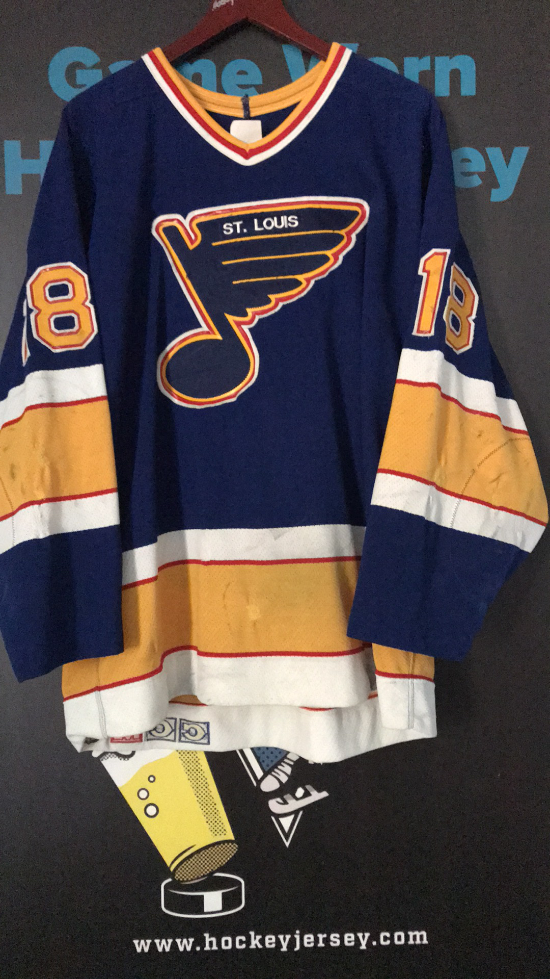 ST.Louis Blues #18 Ron Wilson. CCM Road jersey. – Hockey Jersey