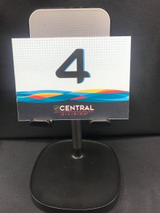 2019 San Jose All-Star Game Stick rack number plates. Central Division #4 Miro Heiskanen. These are the plates that the equipment managers used on the rack during all-star game for players sticks. Velcro on back.