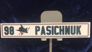#98 San Jose Sharks Brinson Pasichnuk Home Locker room Nameplate. "2x12"