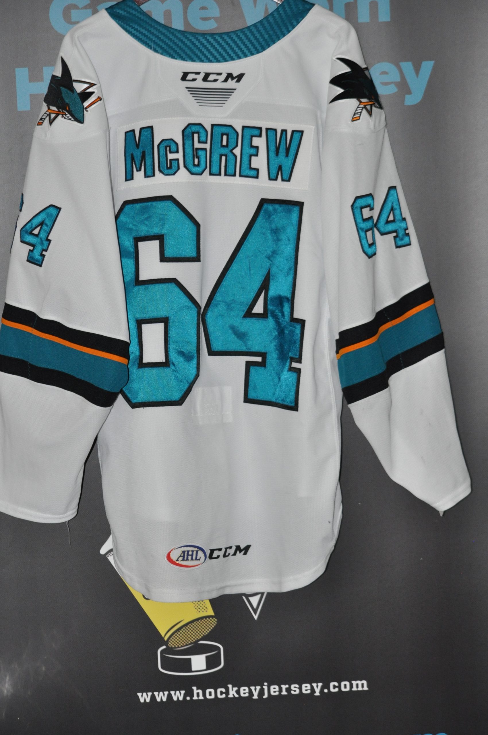 2021 AHL San Jose Barracudas #64 Jake McGrew.